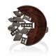 Кольцо из белого золота KABAROVSKY K11-11079-1019 с бриллиантом, керамикой и эмалью